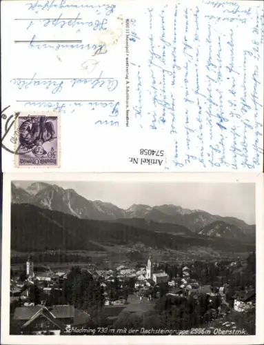 574058,Foto Ak Schladming m. d. Dachsteingruppe