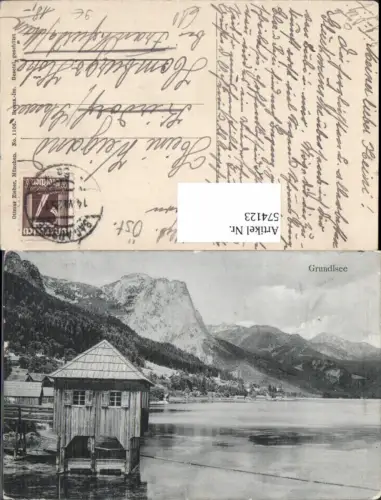 574123,Grundlsee Ansicht Hütte am Ufer