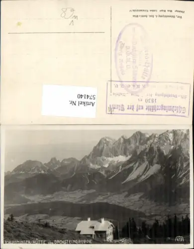 574140,Schladming Schladminger Hütte geg. Dachsteingruppe pub Max Mayer 419