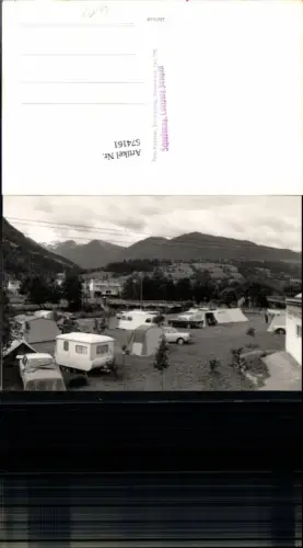 574161,tolle Foto-AK Camping Zirngast Schladming Wohnwagen Auto Oldtimer Campingplatz