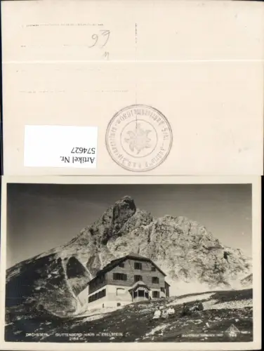 574627,Foto Ak Dachstein Guttenberghaus m. Eselstein Ramsau am Dachstein