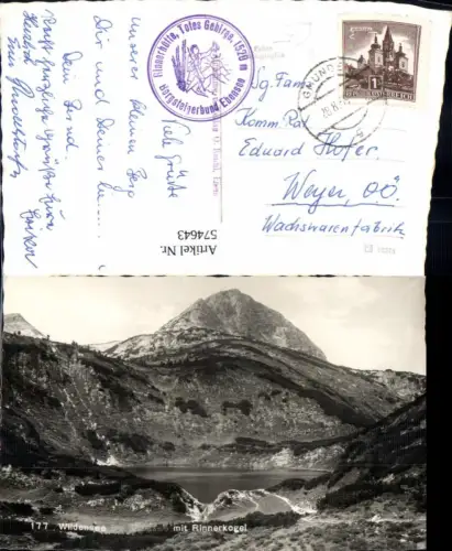 574643,Foto Ak Wildensee m. Rinnerkogel b. Altaussee