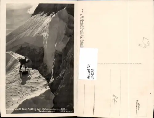 574785,Gletscherspalte b. Anstieg Hohen Dachstein Bergsteigen Ramsau am Dachstein