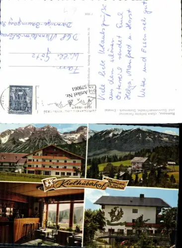 579061,Mehrbild Ak Ramsau a. Dachstein Kielhuberhof Gaststube
