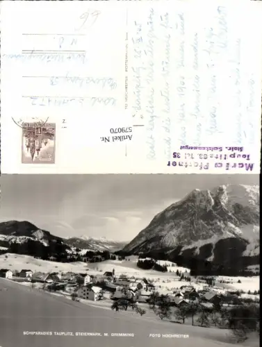 579070,Tauplitz Bad Mitterndorf m. Grimming Winteransicht
