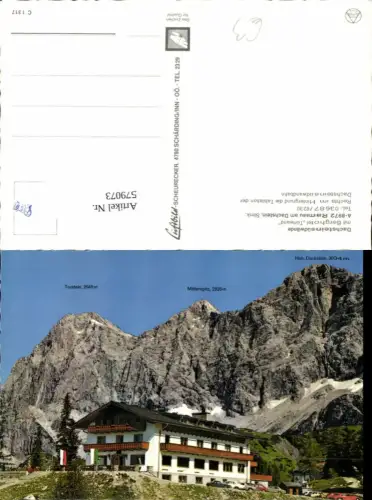 579073,Ramsau a. Dachstein Dachsteinsüdwände m. Berghotel Türlwand Gipfelkarte