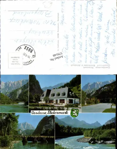 579149,Mehrbild Ak Gesäuse Gasthof Bachbrücke i. Johnsbach