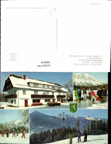 580614,Mehrbild Ak Mitterberg Mitterberg-Sankt Martin Gasthof Pension Pürcherhof Lemmerer Wintersport Langlaufen Eissto