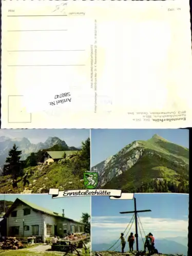 580747,Mehrbild Ak Ennstaler Hütte Gstatterboden Weng im Gesäuse Gipfelkreuz pub Alpenland