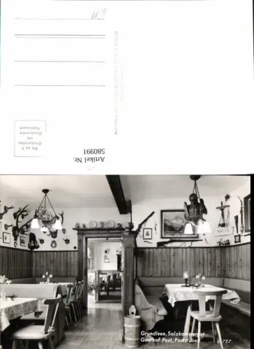 580991,Grundlsee Salzkammergut Gasthof Post Poststüberl