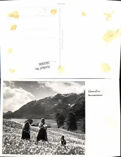 581006,Grundlsee Salzkammergut Narzissenwiese Kinder