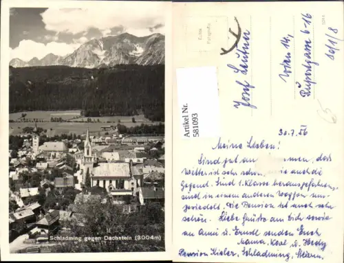 581093,Foto Ak Schladming geg. Dachstein