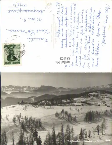 581103,Foto Ak Tauplitzalm Linzerhaus m. Kamm Bad Mitterndorf Winteransicht pub Helmut Kain 808