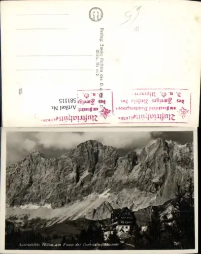 581115,Austriahütte Dachsteinsüdwand Ramsau a. Dachstein