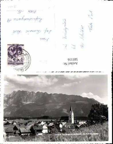 581116,Foto Ak Bad Mitterndorf Ansicht m. Kirche