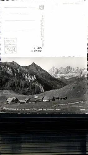581118,Foto Ak Ursprungalm b. Pichl a. d. Enns geg. Dachstein