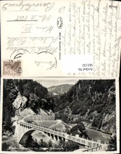 581132,Wandau-Ennsbrücke b. Hieflau Brücke