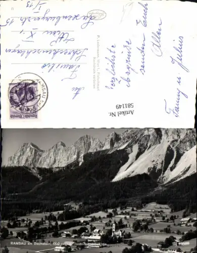 581149,Foto Ak Ramsau a. Dachstein geg. Dachsteinsüdwände