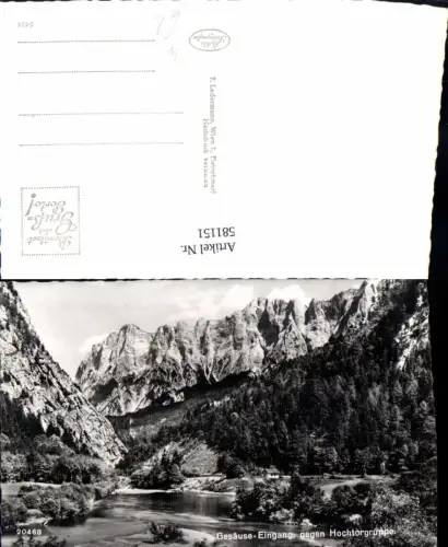 581151,Foto Ak Gesäuse Eingang geg. Hochtorgruppe b. Admont