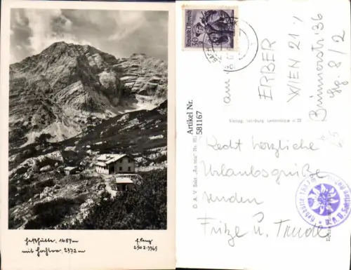 581167,Foto Ak Johnsbach Hesshütte m. Hochtor