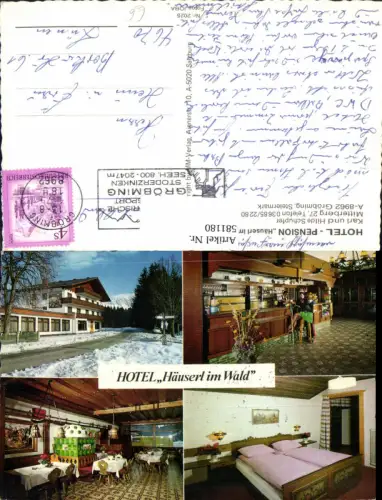 581180,Mehrbild Ak Gröbming Hotel Pension Häuserl im Wald