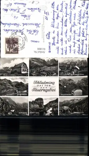 611800,Mehrbild Ak Schladming Tauerngebiet Nochwurzenhütte Gollinghütte