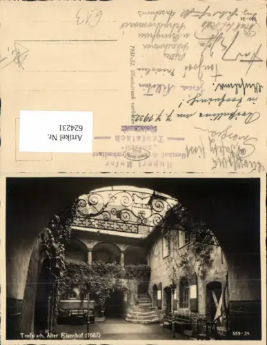 624231,tolle Foto-AK Trofaiach Alter Eisenhof Arkaden 1687 Gitter Kunst