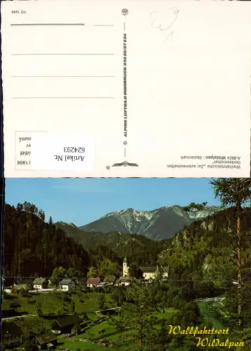 624293,Wildalpen Wallfahrtskirche Zur schmerzenden Gottesmutter pub Alpine Luftbild FÖ 1249