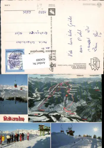 624369,Mehrbild Ak Schladming Reiteralm Pichl-Mandling Wintersport Skilift Seilbahn Gondel