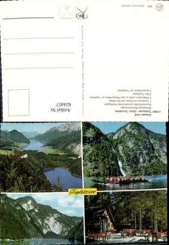 624457,Mehrbild Ak Ausseer Land Toplitzsee Gössl Grundlsee Schiff Boot