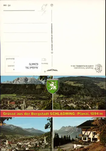 624470,Mehrbild Ak Schladming Planai Ansichten pub Alpine Luftbild FÖ 1366
