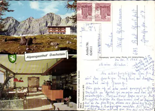 624511,Mehrbild Ak Ramsau a. Dachstein Alpengasthof Dachstein m. Hohem Dachstein