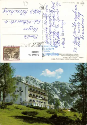 640010,Tauplitzalm Tauplitz Bad Mitterndorf Berghotel Tauplitzalm m. Traweng