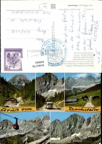 640042,Mehrbild Ak Glösalm Röthelstein Gletscherbahn Ramsau a. Dachstein Bus