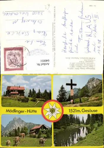640051,Mehrbild Ak Johnsbach Mödlinger Hütte Heldenkreuz Admonter Reichenstein