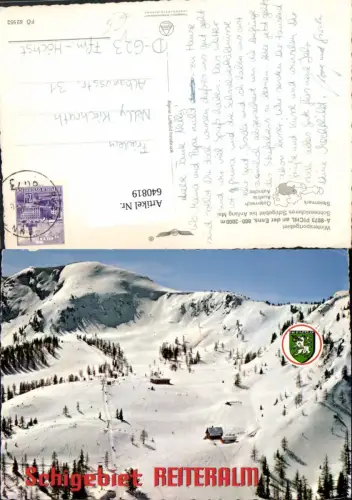 640819,Schladming Pichl a. d. Enns Reiteralm Wintersport pub Alpine Luftbild FÖ 62552