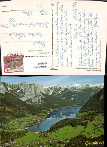 640841,Grundlsee Salzkammergut pub Alpine Luftbild F 68771