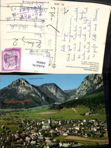 640846,Gröbming mit Stoderzinken Stempel Zurück Retour