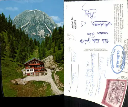 641079,Foto Ak Ramsau a. Dachstein Alpengasthof Glös-Alm