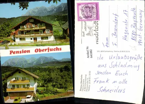641082,Mehrbild Ak Schladming Pension Oberfuchs