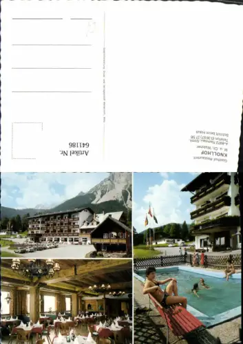 641186,Mehrbild Ak Ramsau a. Dachstein Gasthof Restaurant Knollhof
