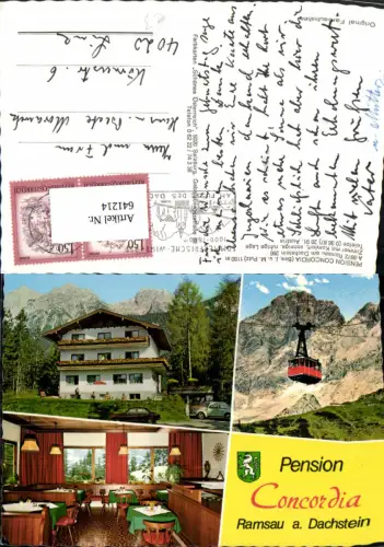 641214,Mehrbild Ak Ramsau a. Dachstein Pension Concordia Seilbahn Gondel