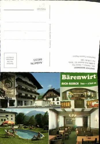641215,Mehrbild Ak Aich Aich-Assach Gasthof Bärenwirt