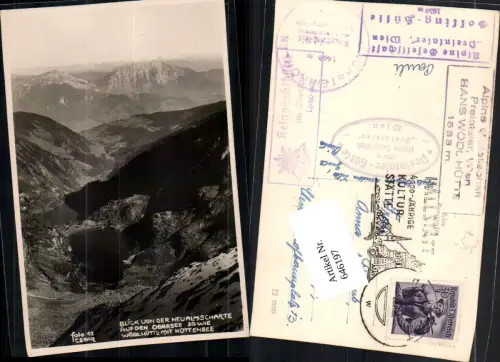 646197,Neualmscharte Obersee Wödlhütte Hüttensee Gössenberg Aich Schladming Hüttenstempel