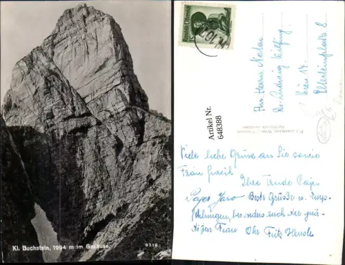 648388,Klein Buchstein Gesäuse Admont Weng Provisorium Stempel