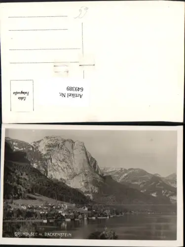 649389,Foto Ak Grundlsee m. Backenstein