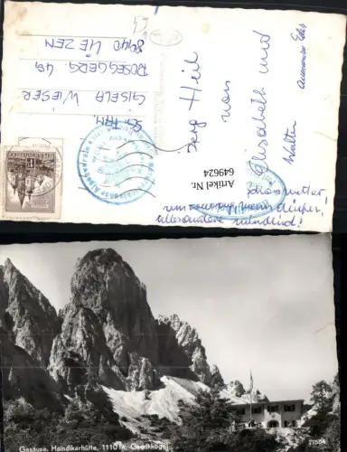 649624,Foto Ak Gesäuse Haindlkarhütte Johnsbach