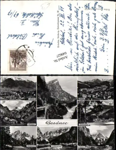 649627,Mehrbild Ak Gesäuse Admont Hieflau Johnsbach