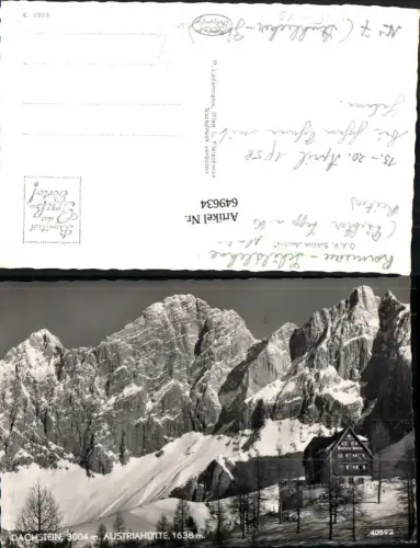 649634,Foto Ak Dachstein Austriahütte Ramsau a. Dachstein