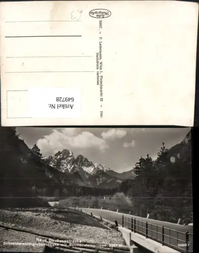 649728,Foto Ak Neue Gesäusestraße Schneiderwarthgrabenbrücke Reichenstein Admont